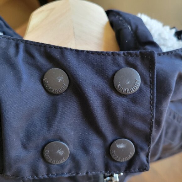 SUPERDRY Hooded The Original Wind Parka Jacket Navy Blue sz 10 - Picture 7 of 7